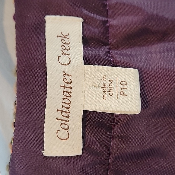 Coldwater Creek Tweed Wool Multicolor One Button Blazer - Picture 4 of 8